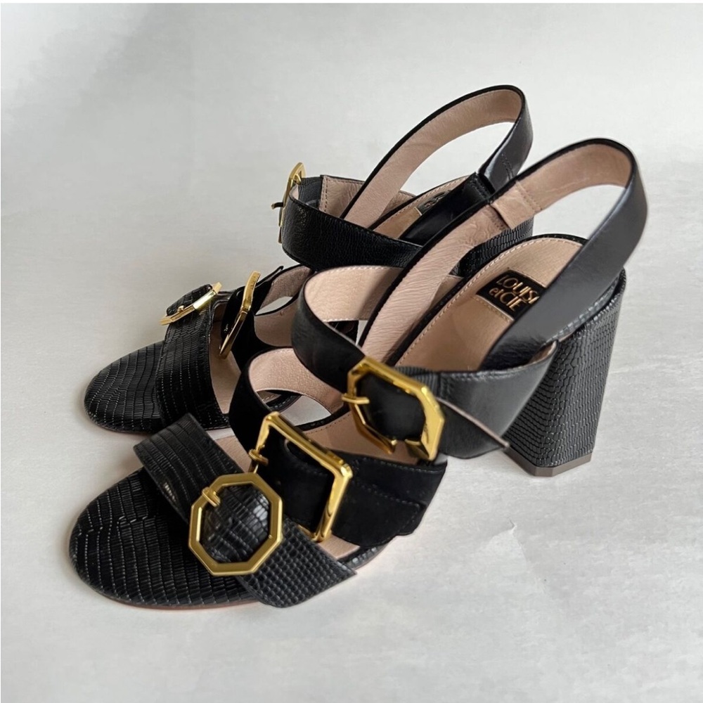 Louise et Cie Black Lo-Ioni Sandals